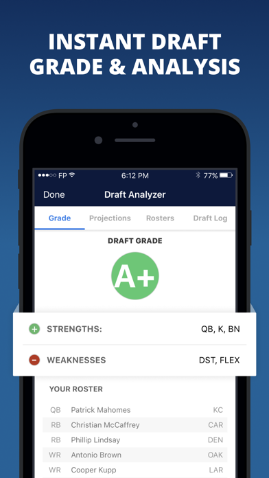 Fantasy Football Draft Wizard Screenshot