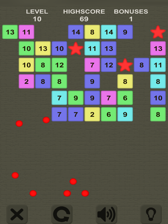 Balls and Bricks iPad screenshot