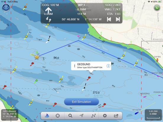 SeaNav iPad app afbeelding 5