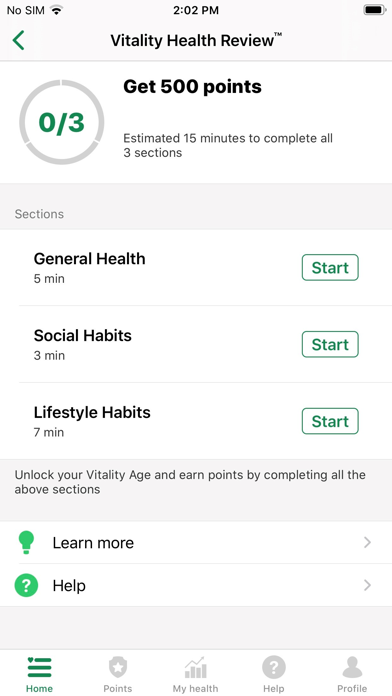 Manulife Vitality Grp Benefits Screenshot
