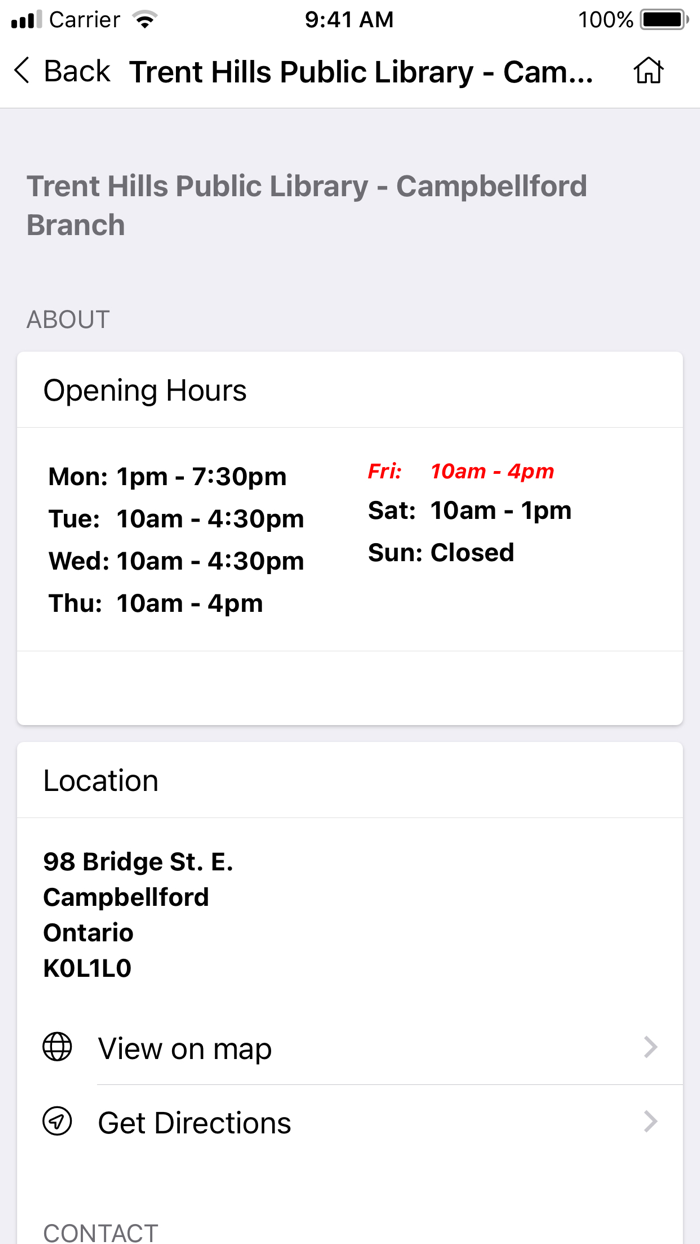 Trent Hills Public Library