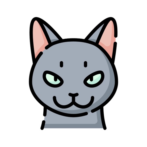 Russian Blue Cat Stickers