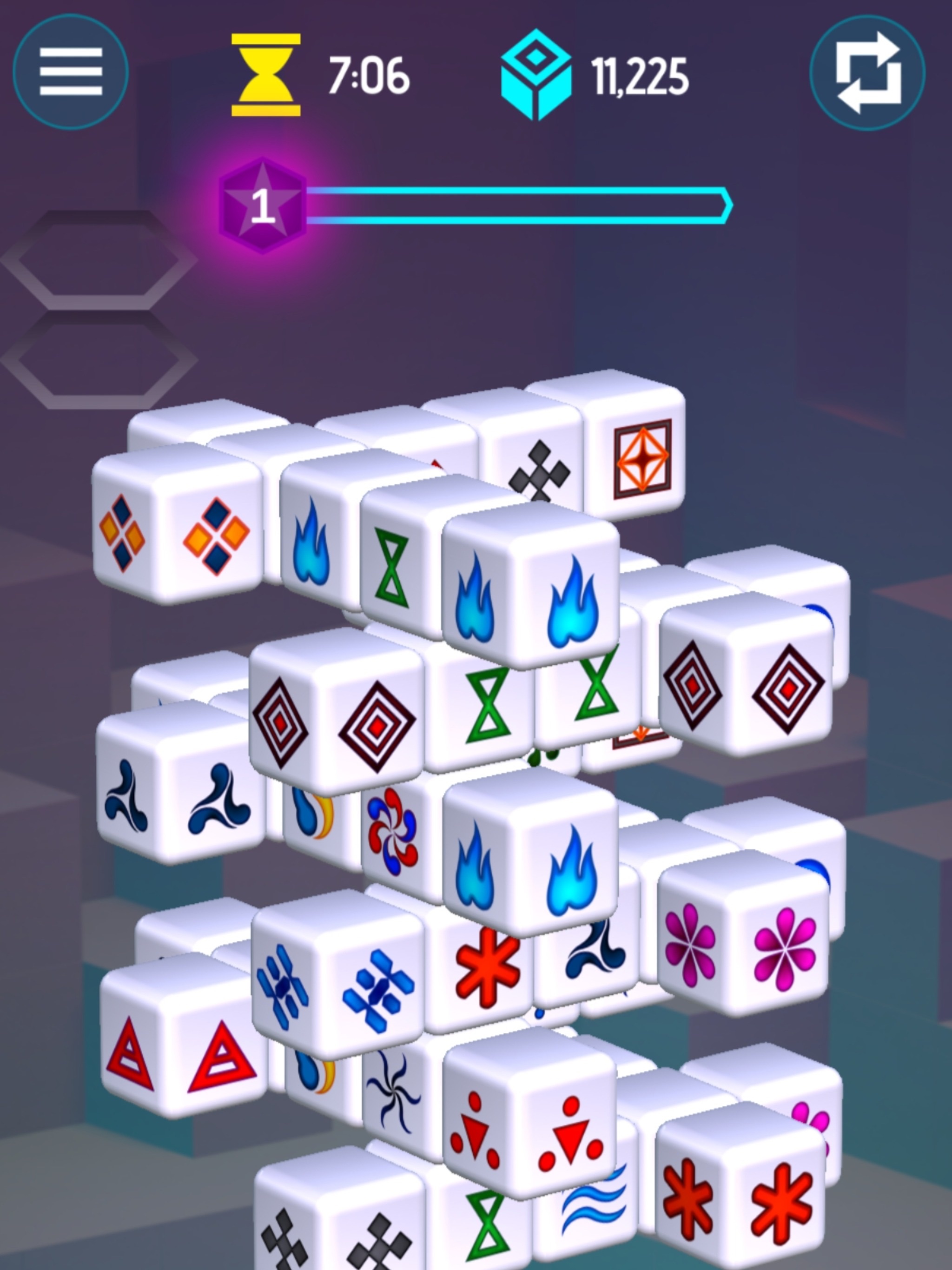 Mahjong Dimensions - 3D Cubeのおすすめ画像4