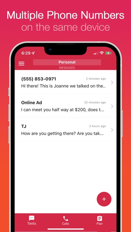 Second Line Calling/Texting