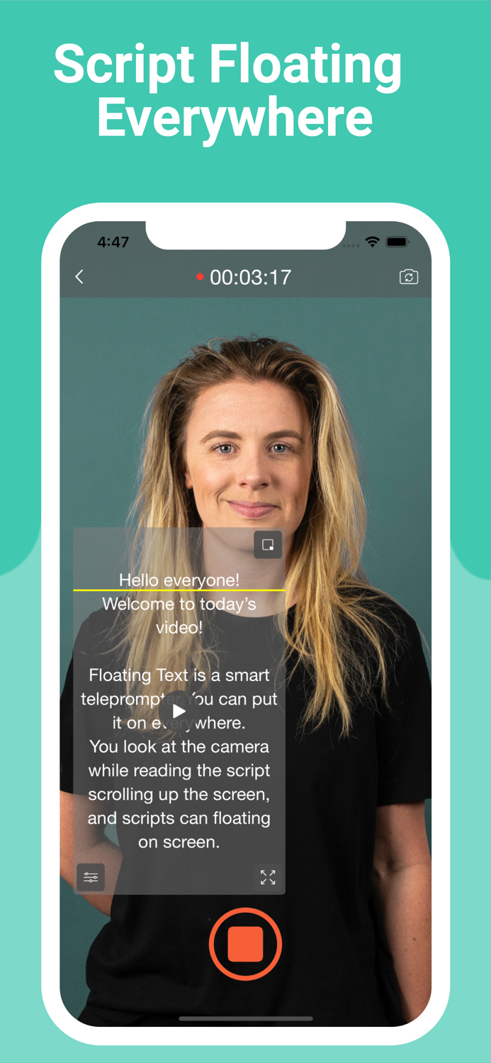 Teleprompter - Floating Text