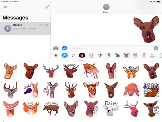 Screenshot #5 pour Deer Emoji Funny Stickers