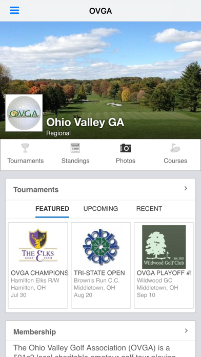 Ohio Valley Golf Association Screenshot