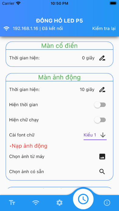 Đồng hồ led p5 Screenshot