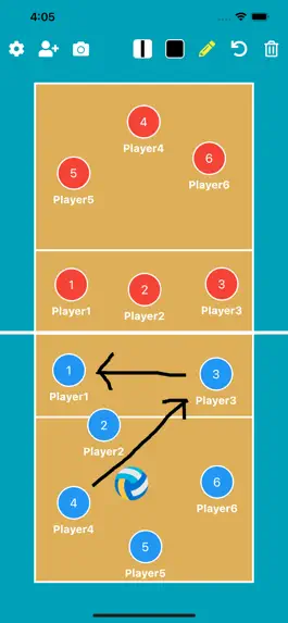 Game screenshot Simple Volleyball Tactic Board apk