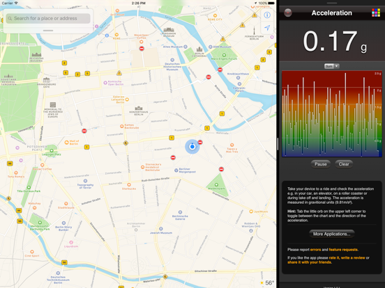 Acceleration iPad screenshot 4 - Navigation app