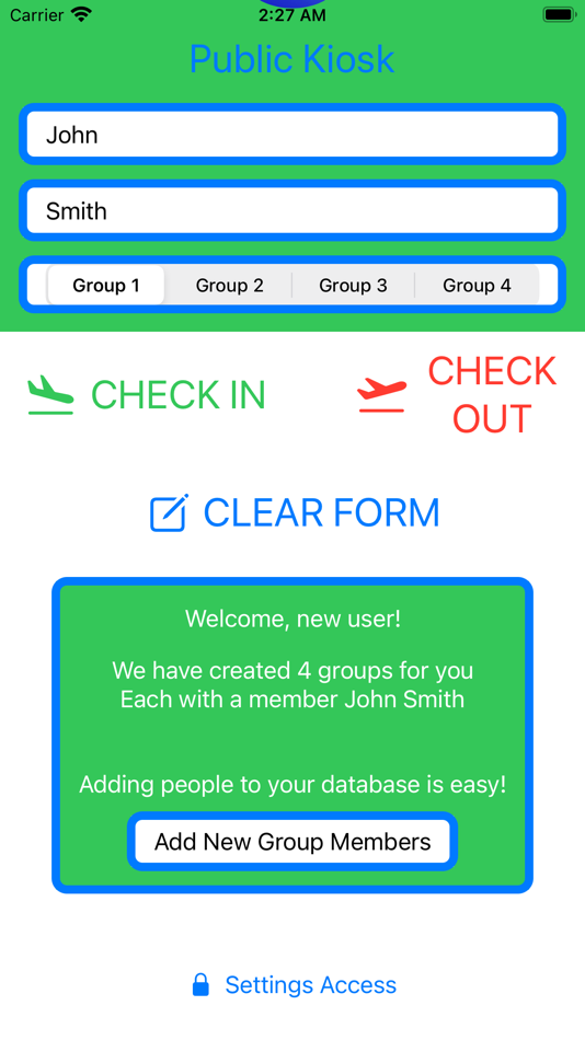 #2. Group Check In and Out (iOS) 由: Richard Knabb