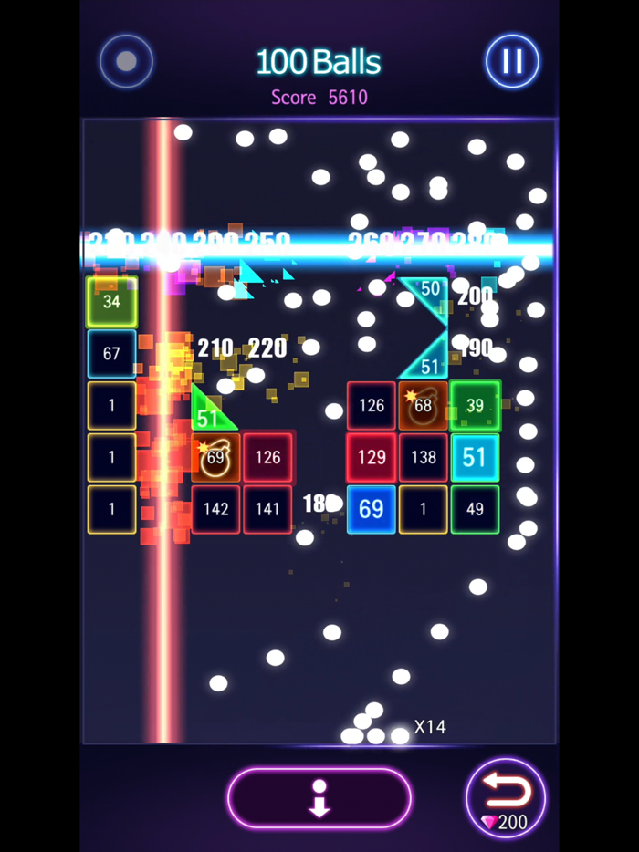 Bricks Breaker Hit - Glow Ball