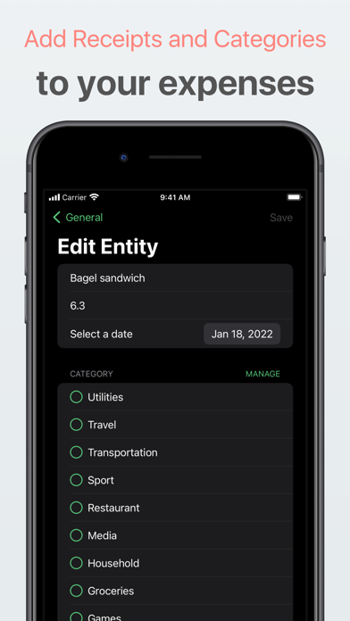 Daybook: Tracks your money Screenshot