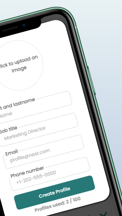 ProfileNest - eBusiness Cards Screenshot