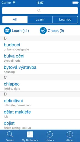 Game screenshot Czech−English dictionary hack