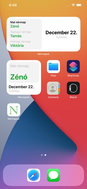 Névnap naptár on the App Store