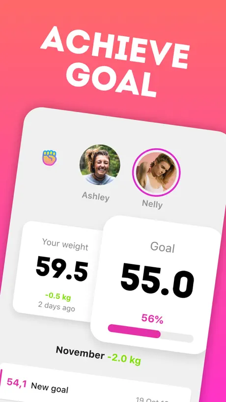 Netto – social weight tracker