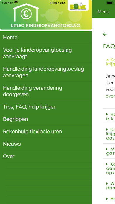 Uitleg Kinderopvang Toeslag Screenshot