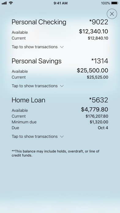 Patriot Bank Screenshot