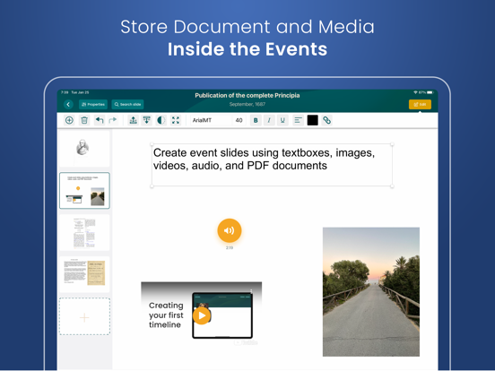 Timeline Presenter iPad screenshot 2 - Productivity app