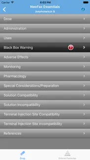 micromedex neofax reference iphone screenshot 2