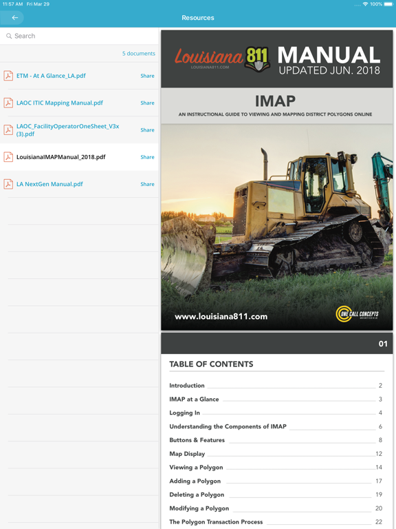 Louisiana 811 iPad screenshot 4 - Utilities app