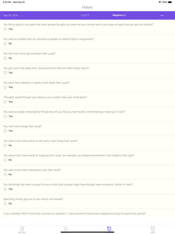 Bipolar Test iPad screenshot 4 - Health & Fitness app