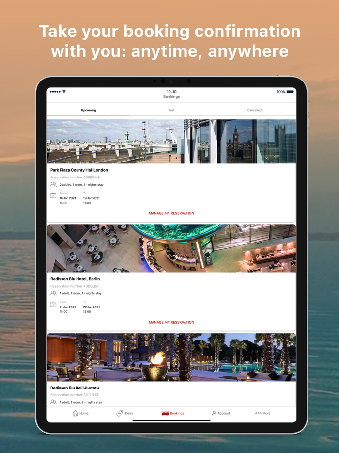 Radisson Hotels room bookings