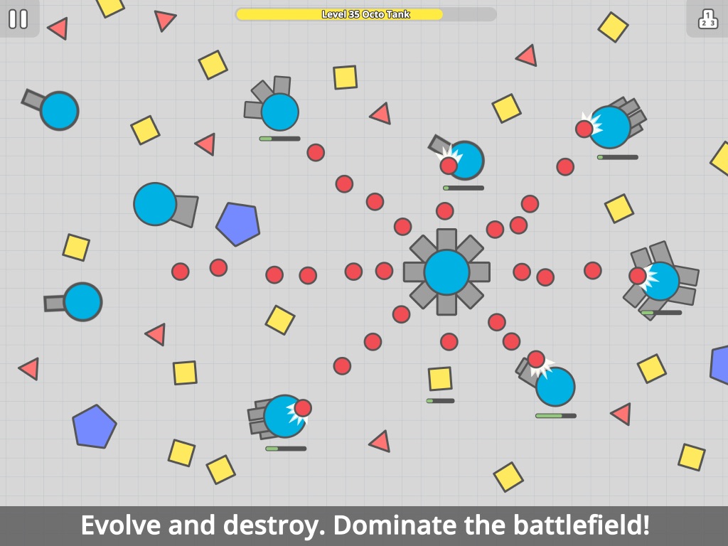 Diep.io2 showing all new tanks + dev tanks 