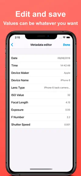 Game screenshot Exif Metadata Editor - Images apk