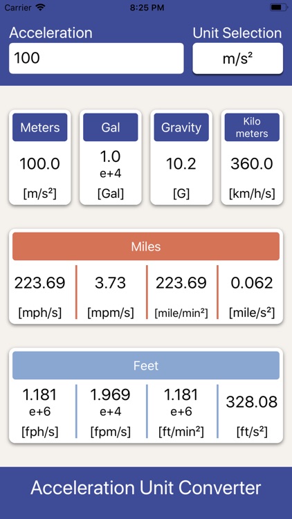 Acceleration Unit Converter screenshot-0