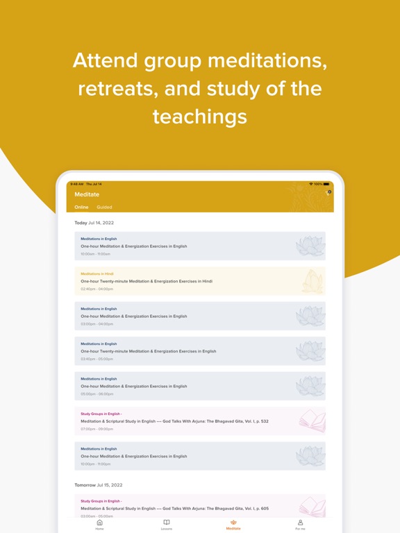 SRF/YSS iPad screenshot 5 - Lifestyle app