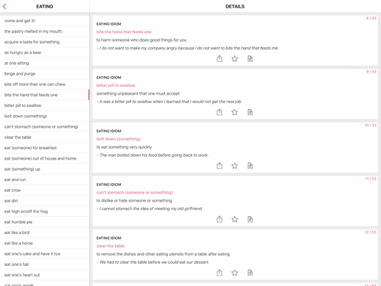 Screenshot #5 pour Food Medical idioms in English
