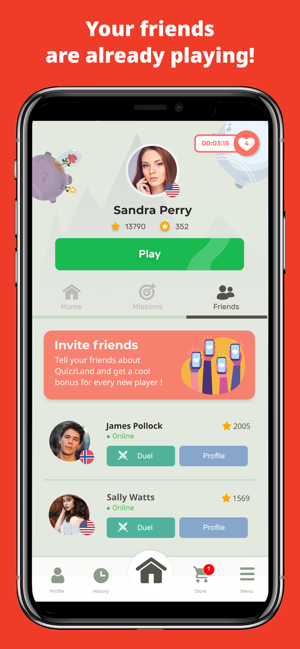 ‎QuizzLand. Quiz & Trivia game Screenshot