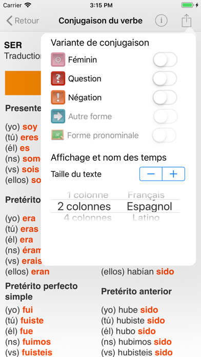 El Conjugador Screenshot