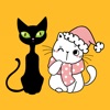 Black & White Cat Stickers icon