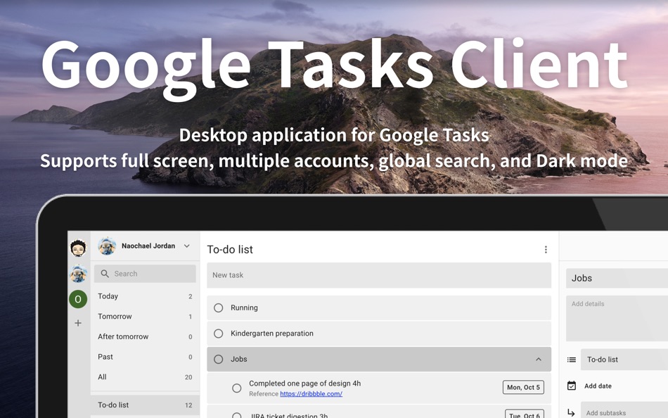 #1. Google Tasks Client - To-Do (macOS) Podle: naoki otsu
