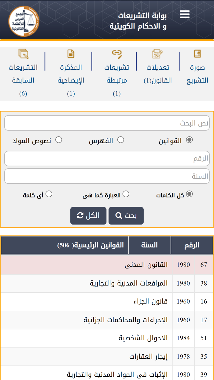 التشريعات والأحكام الكويتية