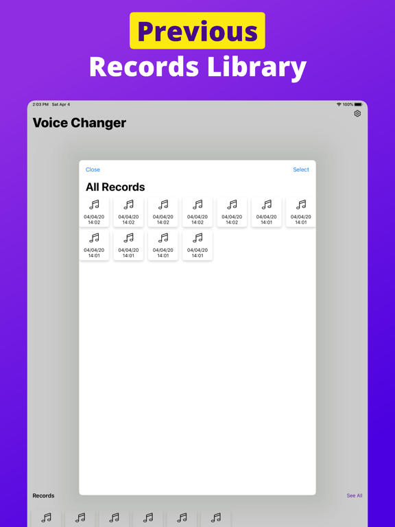 Screenshot #6 pour Chipmunk Voice Changer Editor