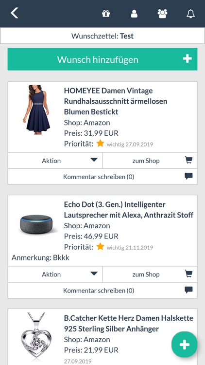 Mein Online Wunschzettel