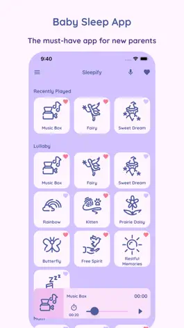Game screenshot Baby Sleep White Noise Lullaby mod apk