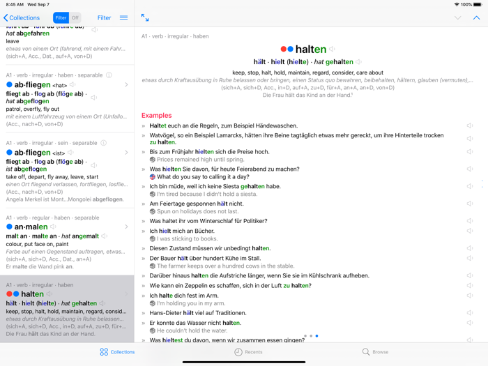 Verbs German Dictionary