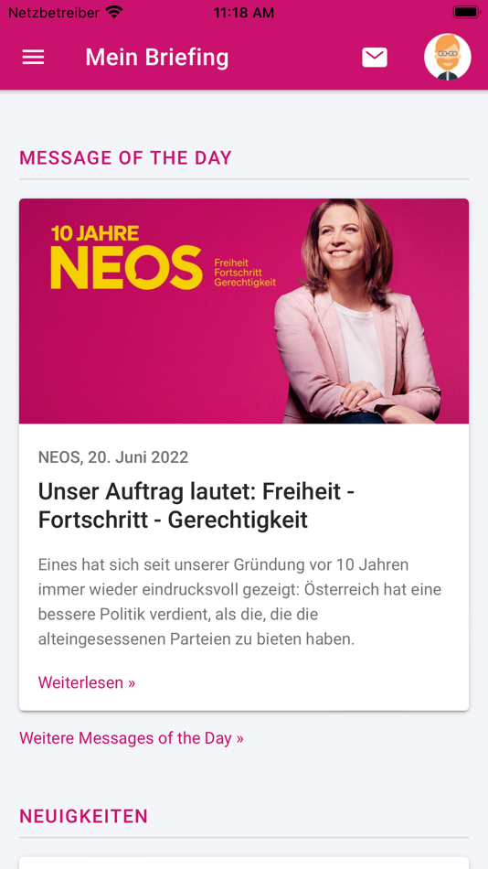 #1. NEOS 2 Go (iOS) 由: NEOS - Das neue Österreich