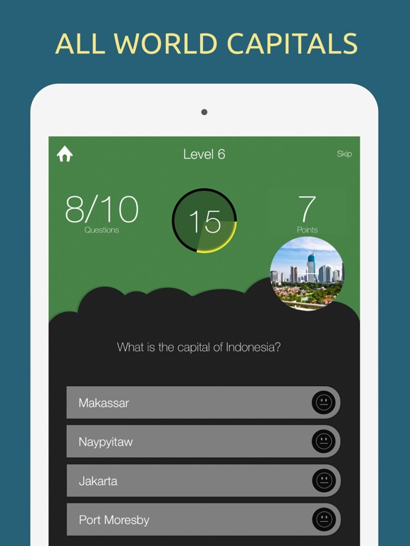 Screenshot #5 pour World Capitals Quiz Test Game