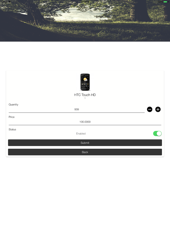 OpenCart Product Stock Manager iPad screenshot