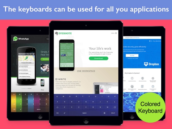 Colored Keyboards Pro iPad screenshot