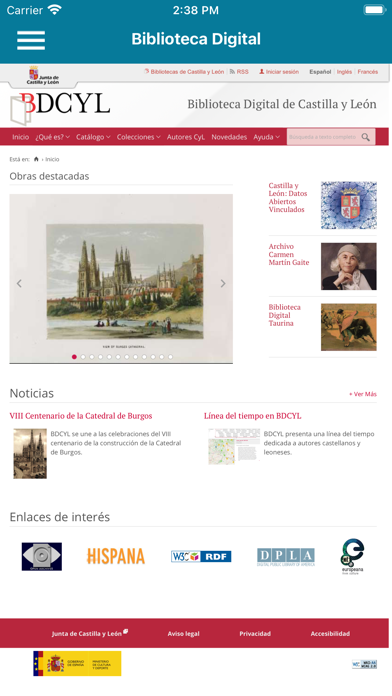 Bibliotecas Castilla y León Screenshot