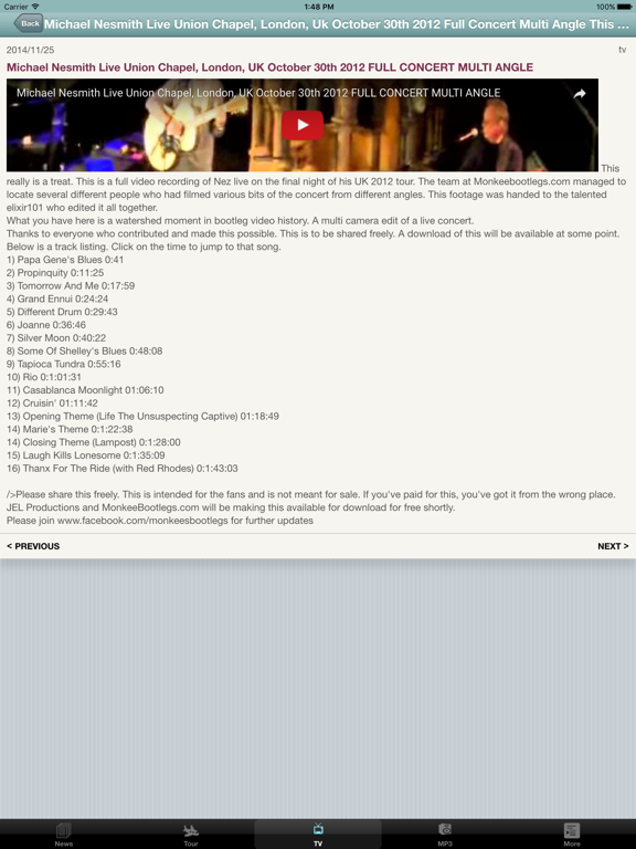 Monkees.Net Fan Club iPad screenshot 2 - Music app