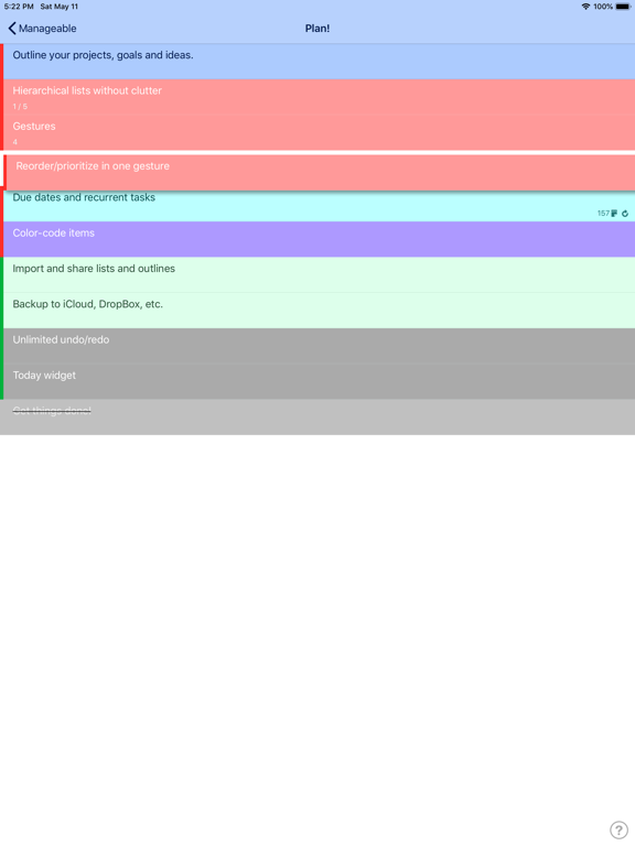 Screenshot #4 pour Manageable: Nested ToDo Lists