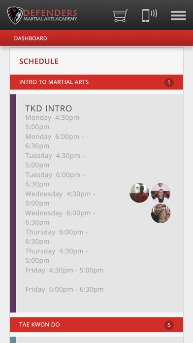 Defenders Martial Arts. Screenshot